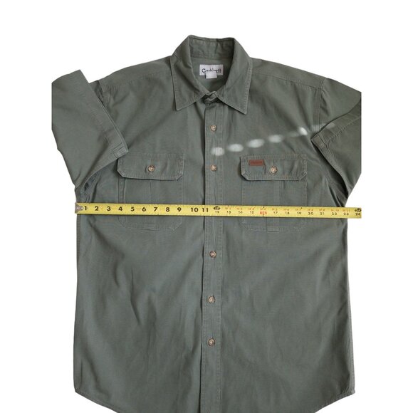 Carhartt Shirt Men's Medium Green Short Sleeve Button Up Cotton Size Medium - Picture 8 of 9